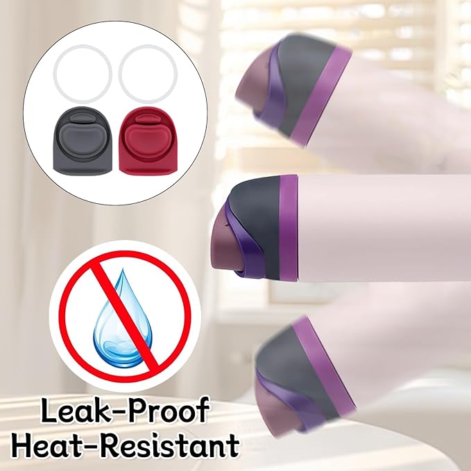 2 Sets Replacement Stopper and O Ring Gasket Compatible with Owala FreeSip 24oz 32oz,Water Bottle Lid Insert Cap Rubber Seal Parts for Owala 16/19/24/32/40oz Mouthpiece Accessories F7