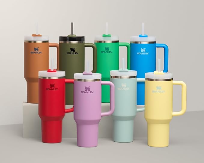 STANLEY Quencher H2.0 Tumbler with Handle and Straw 40 oz | Flowstate 3-Position Lid | Cup Holder Compatible for Travel | Insulated Stainless Steel Cup | BPA-Free | Meadow
