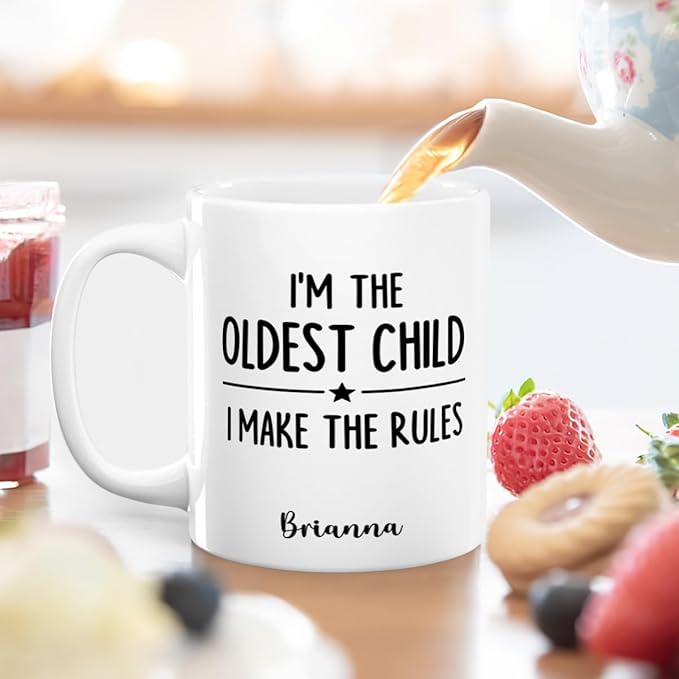Joymade Personalized Ceramic Coffee Mug, Funny Custom Mug for Bestie, Friends, Couple, Coworker, Snowman Lovers (Who Makes The Rules)