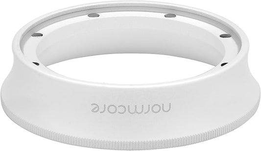 Normcore 51mm Magnetic Dosing Funnel, Espresso Dosing Ring, 18mm Anodized Aluminum with 8 Neodymium Magnets Compatible with 51mm Delonghi Portafilter, Non-stick coating White