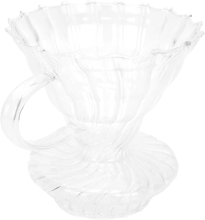 Glass Pour Over Coffee Dripper Cone, Coffee Filter Cup with High Borosilicate Heat - Glass, Slow Flow Rate for Optimal Extraction, Coffee Filtering Tool for Home Office U