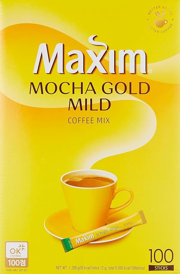 Maxim Mocha Gold Mild Coffee Mix 12g X 100pc (2.64 Pound)