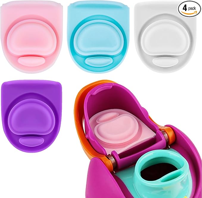 4 Pcs Replacement Rubber Seal Stopper Compatible with Owala FreeSip 16oz 32oz,Bottle Top Gasket Lid for Owala 16/19/24/32/40oz Seal Mouth Cap Silicone Stopper Part Insert Accessories(Colorful)