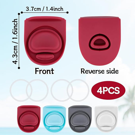 4 Sets Replacement Seal Gasket Stoppers for Owala Freesip Cap Mouth,Silicone O Sealing Ring Parts Water Bottle Top Lid Accessories for Owala Freesip 16/19/24/32/40oz（4 Colors 12）