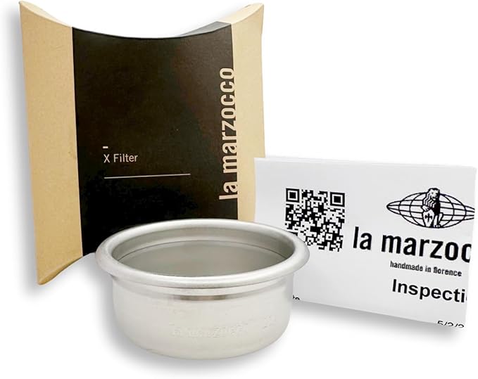 Original basket made for La Marzocco. Stainless Steel, Precision, X Filter Basket for double espresso. Fits all 58mm portafilters. (21g)