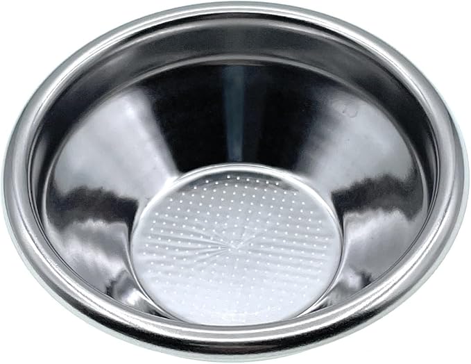 54mm 1 Cup Single Wall Filter Basket - Non-Pressurized Stainless Steel, Metal Portafilter Container - Reusable, Washable - Compatible with Breville Espresso Machines - 7/10g (Single Wall - 1 Cup)