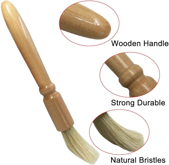 4 Packs Coffee Grinder Brush,DanziX Wooden Cleaning Brush for Grinders and Pasta Makers-2 Size