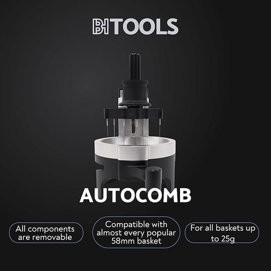 Barista Hustle AutoComb, Espresso WDT Distribution Tool, 12 Needle Espresso Stirrer, Adjustable Needle Depth, Compatible with Most 58mm Baskets and Portafilters, Durable and Replaceable Components