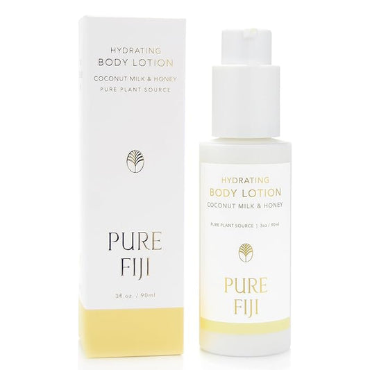 PURE FIJI Hydrating Body Lotion Travel Size, Coconut Milk & Honey (3oz/90ml)