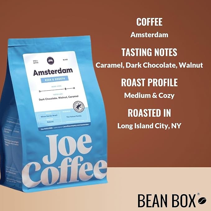 Amsterdam - Roasted by Joe Coffee Company - Whole Bean Coffee - 2 Pound Bag