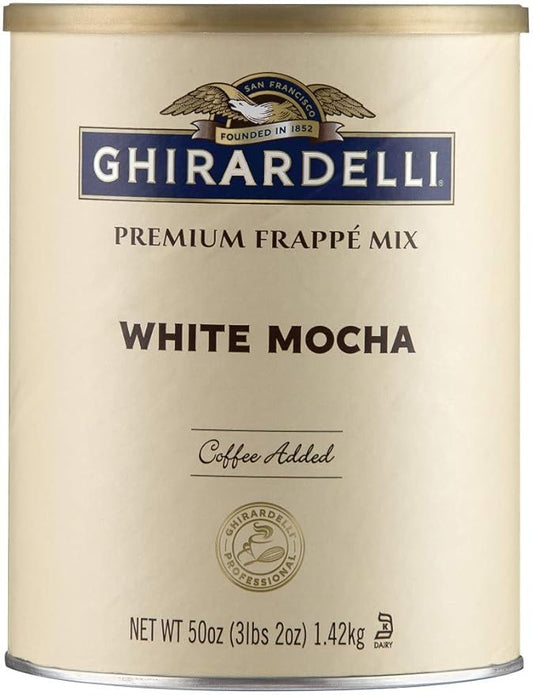 Ghirardelli Mix, White Mocha Frappe, 49.92 oz,(Pack of 1)