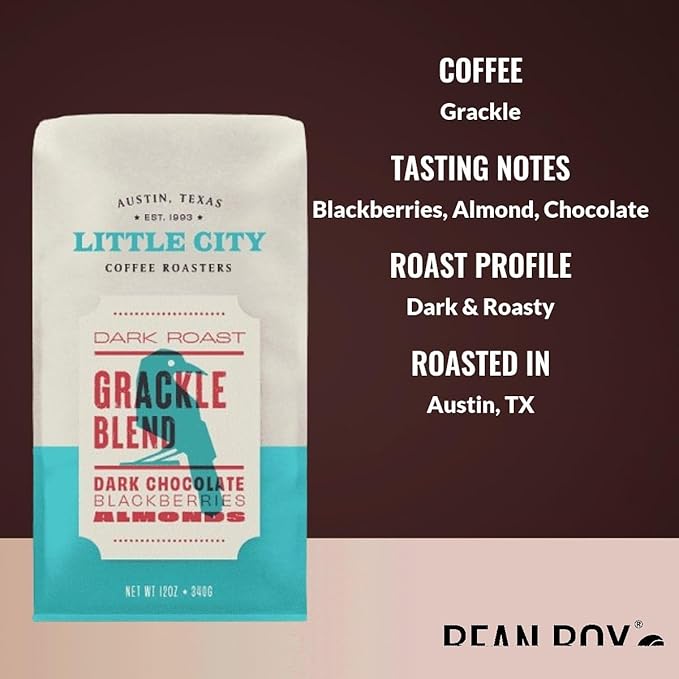Grackle - Roasted by Little City Coffee Roasters - Whole Bean Coffee - 12 Ounce Bag