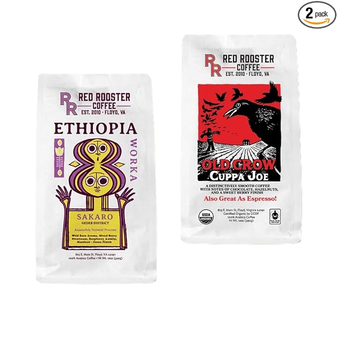 Bean Box Sampler - Roasted by Red Rooster, 2-Pack, Whole Bean Coffee, Gourmet Coffee