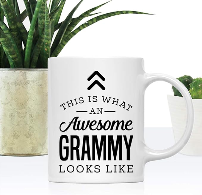 Andaz Press 11oz. Ceramic Coffee Tea Mug Thank You Gift, This is What an Awesome Grammy Looks Like, 1-Pack, Birthday Christmas Gift Ideas Coworker Him Her, Includes Gift Box