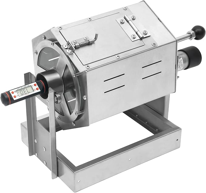 Uphilltool Coffee Bean Roaster, 300-1200g Coffee Bean Baker Gas Burner Drum Type Roasting Machine with 5-59RPM Adjustable Speed for Home and Commercial Use