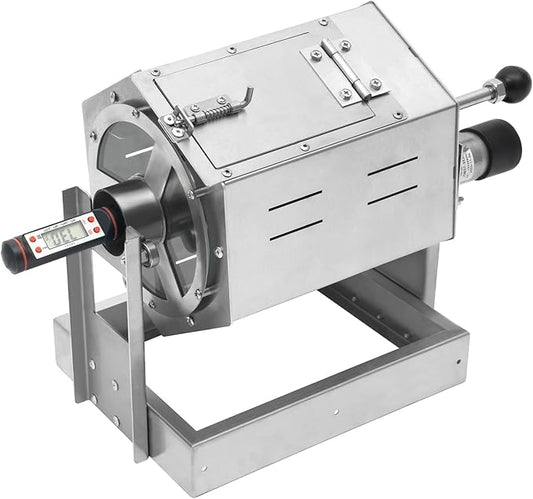Uphilltool Coffee Bean Roaster, 300-1200g Coffee Bean Baker Gas Burner Drum Type Roasting Machine with 5-59RPM Adjustable Speed for Home and Commercial Use