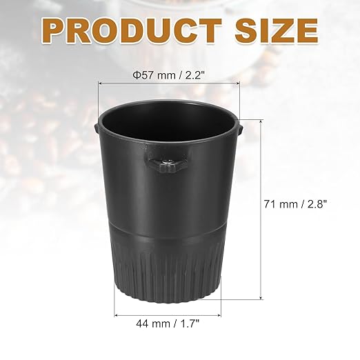 uxcell 58 mm Espresso Coffee Dosing Cup, Espresso Machine Accessories Cup for Home Commercial Precision Control Coffee Machine Grinder, Black