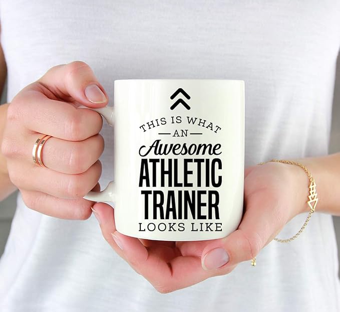 Andaz Press 11oz. Ceramic Coffee Tea Mug Thank You Gift, This is What an Awesome Athletic Trainer Looks Like, 1-Pack, Birthday Christmas Gift Ideas Coworker Him Her, Includes Gift Box