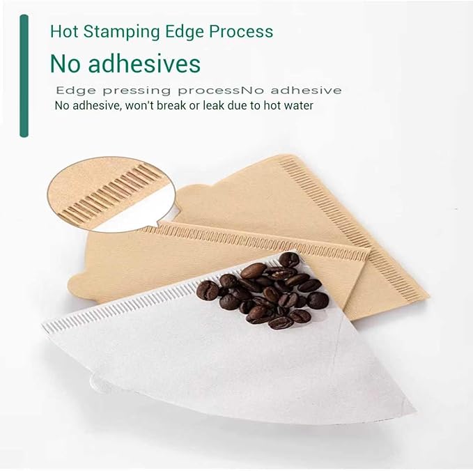 Coffee Filters,200 counts boxed Unbleached Cone Filters V60 Coffee Filters Disposable coffee Paper Filters 2-12 Cup, 02 Cone For Pour Over and Drip Coffee Maker (U2-200PCS in 2 BOX)