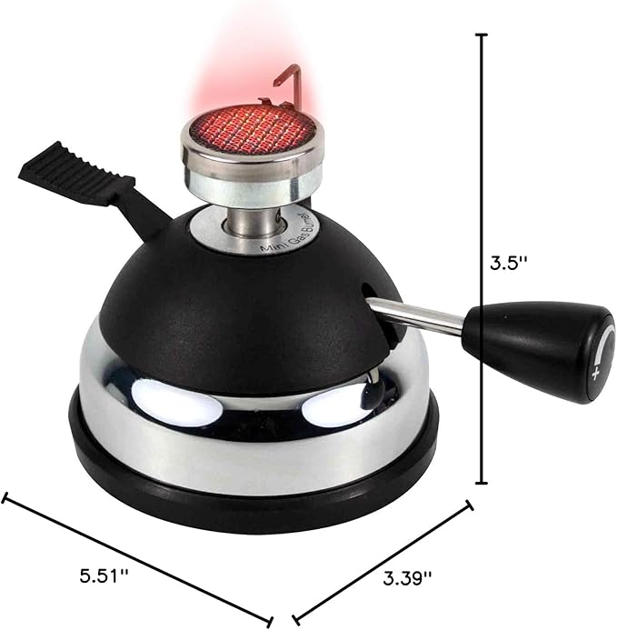 BLUEFIRE Butane Mini Burner for Tabletop Coffee Siphon Syphon/w Furnace Stand and Assembly Rack Ceramic Windproof Torch Head Portable Cooking Stove Espresso Maker Chafing Soup Tureens Fondue Bunsen