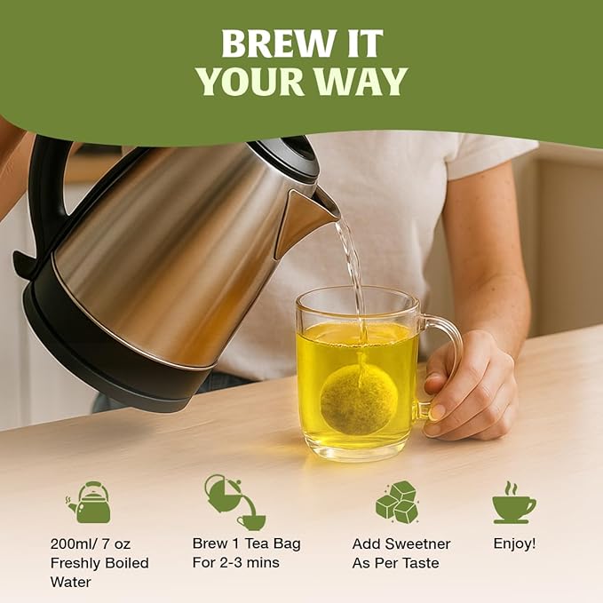 HANDPICK, Lemongrass Tea Bags (100 Count) Non-GMO, Caffeine Free - Quality Lemongrass Herbal Tea- Eco-conscious Round Tea Bags | Brew Hot or Iced Tea