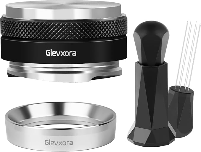 51mm Espresso Accessories Kit for Espresso Portafilter, Coffee Distributor and Espresso Tamper, Wdt Espresso Distribution Tool & Dosing Funnel Set for Espresso Coffee Machines (51mm)