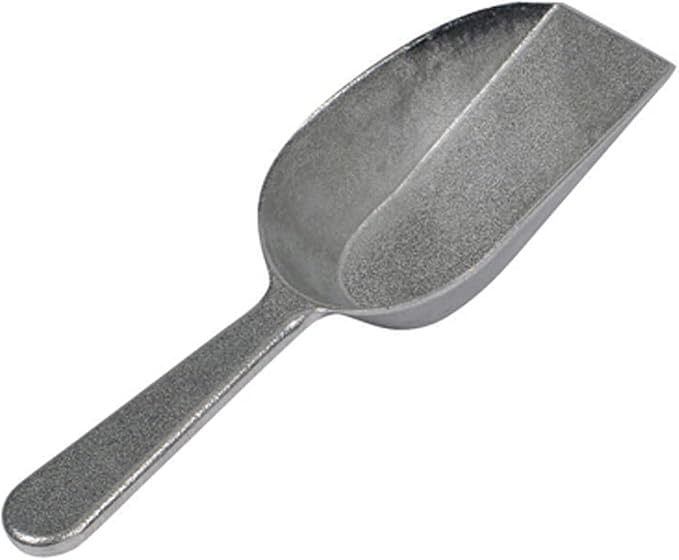 Winco Utility Scoop with Flat Bottom, 4-Ounce, Aluminum
