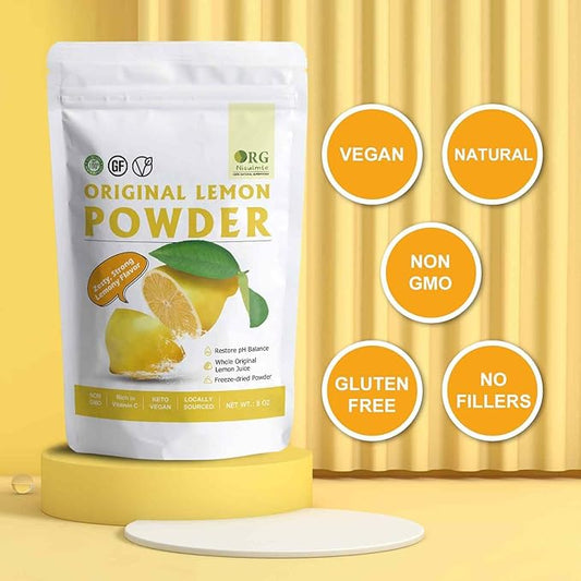 Lemon Powder,Whole Lemon Juice Freeze Dried Powder Strong Lemony Flavor 8 Oz