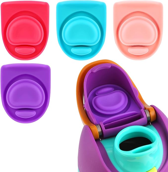 4pcs Replacement Stopper Compatible with Owala FreeSip 24oz 32oz, Water Bottle Top Lid Gasket for Owala 19/24/32/40oz Seal Bottle Cap Mouth Stopper Part Silicone Plug Accessories BPA-Free (Colorful)