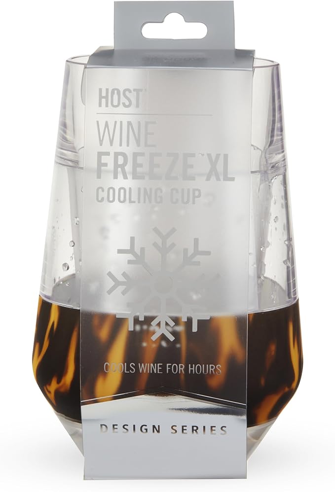 HOST Freeze XL Cooling Cup, Double Walled Insulated Freezable Drink Chilling Tumbler with Freezing Gel, 12 Ounces - Set of 1, Tortoise