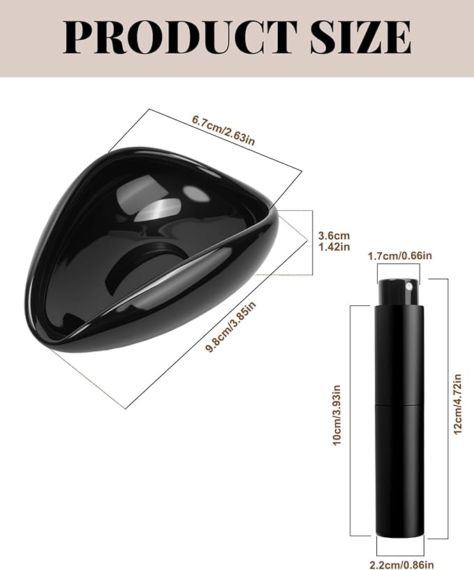 Ceramic Coffee Bean Dosing Tray & Aluminum Glass Spray Bottle, Espresso Bean Cup Precision RDT Kit, Espresso Dosing Cup for Baristas & Home Brewing, Black