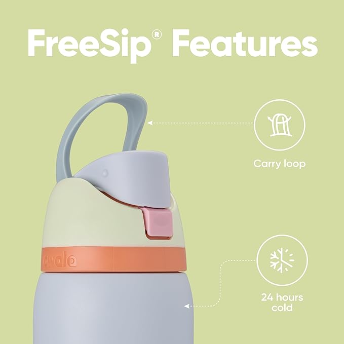 Owala FreeSip Insulated Stainless Steel Water Bottle with Straw for Sports, Travel, and School BPA-Free Sports Water Bottle, 32 oz, Beach House