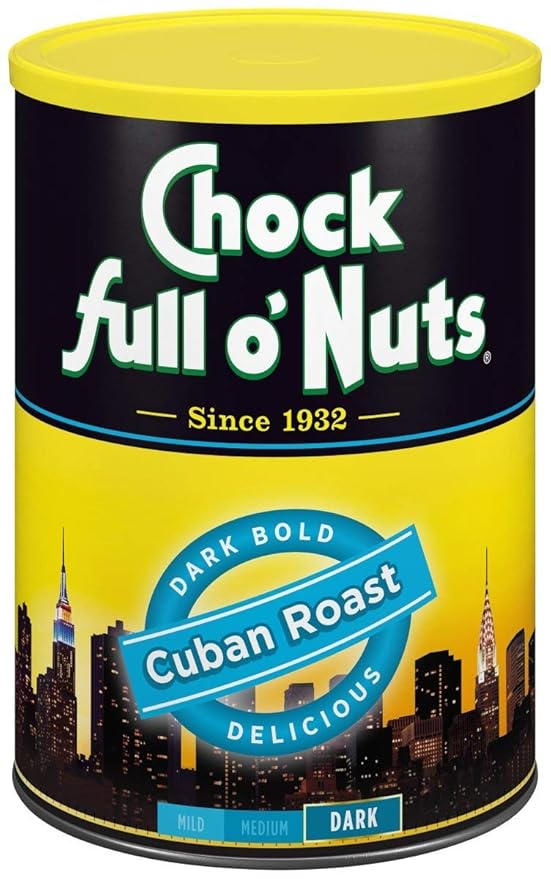 Chock Full o’Nuts Original Roast Ground Coffee, Medium Roast (10.5 Oz. Can) - Arabica Coffee Beans - Smooth, Full-Bodied Medium Blend with A Rich Flavor