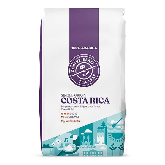 The Coffee Bean and Tea Leaf, Costa Rica La Cascada, Whole Bean Coffee Beans - 1lb bag (16oz)
