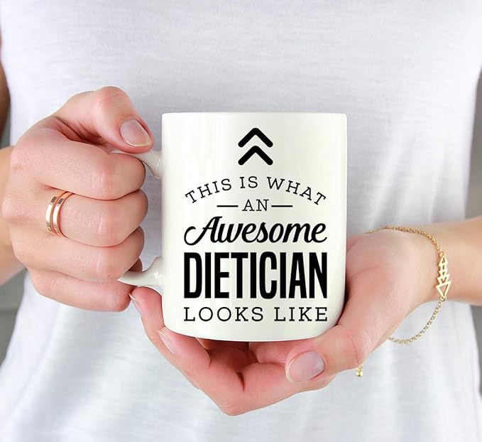 Andaz Press 11oz. Ceramic Coffee Tea Mug, This Is What an Awesome Dietician Looks Like, 1-Pack, Birthday Ideas for Coworker, Includes Gift Box