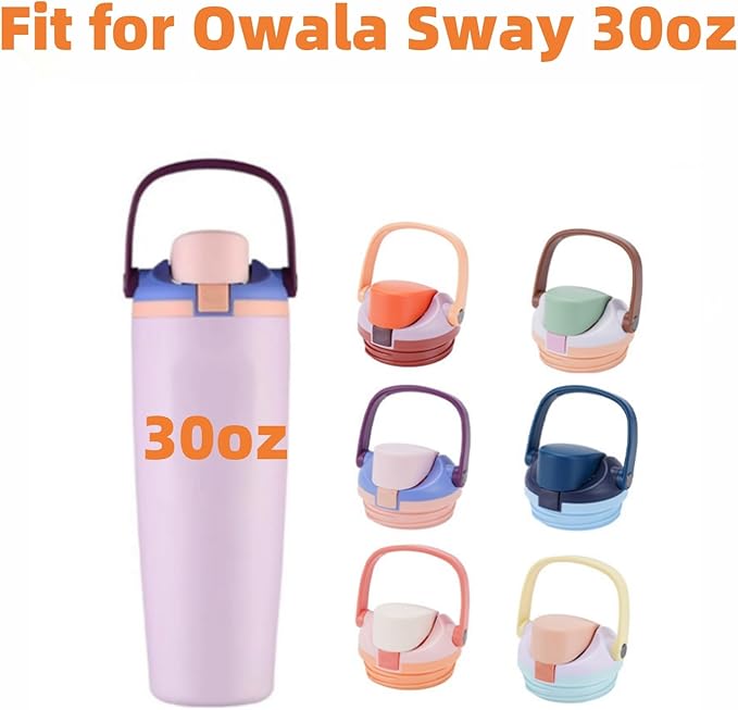 Metal Straw Replacement Compatible With Owala FreeSip Sway 30oz Water Bottle，Reusable Stainless Steel Straws Fit for Owala Water Bottles