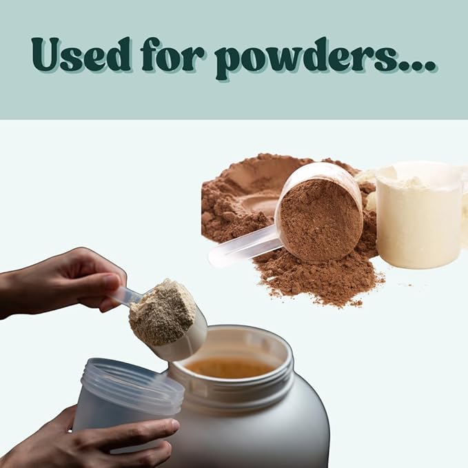 Supplement and Supply 25 mL (5 Tsp) Long Handle Scoop for Coffee, Protein Powder, Pet Food, Spices, Grains, Dry Goods – Food-Grade BPA-Free Plastic Measuring Spoon (Pack of 25)
