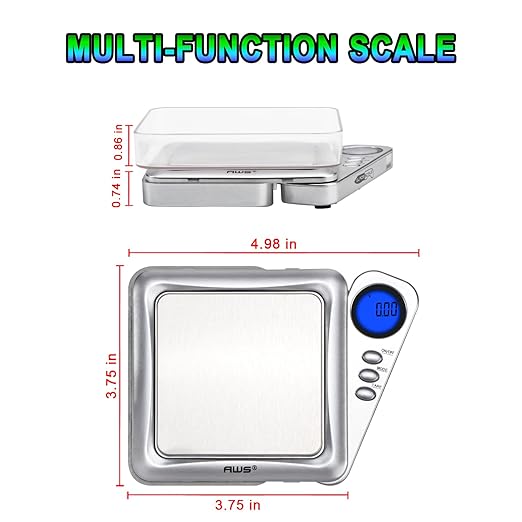 American Weigh Scales 200g x 0.01g Digital Pocket Gram Scale-Blade Series | Precision Mini Scale 0.01g Accuracy, Pocket Scale for Kitchen, Gold, Gems & Coin Scale, Smart Digital & Compact Scale