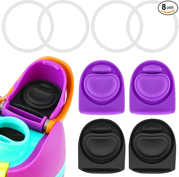 4 Sets Replacement Rubber Stopper and O Ring Gasket Compatible with Owala FreeSip 24oz 32oz,Water Bottle Lid Insert Cap Seal Parts for Owala 16/19/24/32/40oz Mouthpiece Accessories Z4K11
