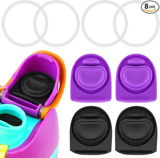 4 Sets Replacement Rubber Stopper and O Ring Gasket Compatible with Owala FreeSip 24oz 32oz,Water Bottle Lid Insert Cap Seal Parts for Owala 16/19/24/32/40oz Mouthpiece Accessories Z4K11