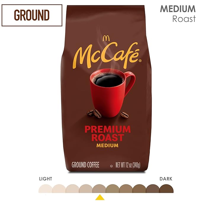 McCafe Premium Roast, Medium Roast Ground Coffee, 12 oz Bag