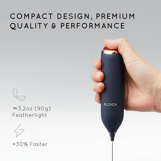 Rechargeable Milk Frother Handheld, Coffee Frother Handheld with USB-C Charging Stand, Electric Drink Mixer Handheld, Mini Electric Whisk Frother for Coffee, Matcha, etc