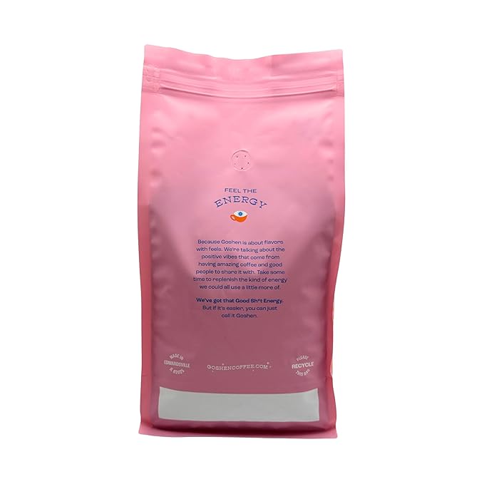 Goshen Coffee Roasters Ground Bright Eyed Breakfast Blend | Light Roast, Brewed or Espresso | Award-Winning - Natural and Washed | Vibrant, Almond, Brown Sugar Flavors | 2 Lb Bag