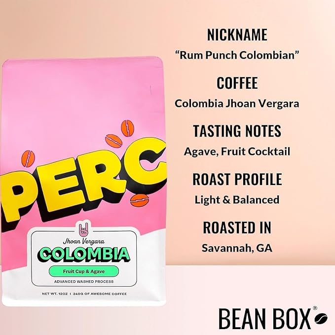 Colombia Jhoan Vergara - Roasted by Perc Coffee - Freshly Ground Coffee - 2 Pound Bag