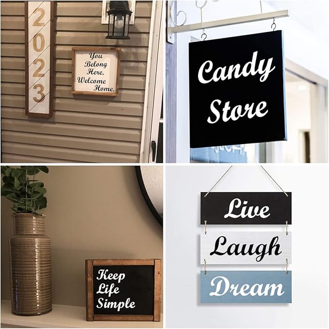 2 Inch Alphabet Letter Stencils for Painting - 70 Pack Letters and Numbers Stencil Templates with Signs for Painting on Wood, Reusable Letter and Number Stencils for Chalkboard Wood Signs & Wall Art