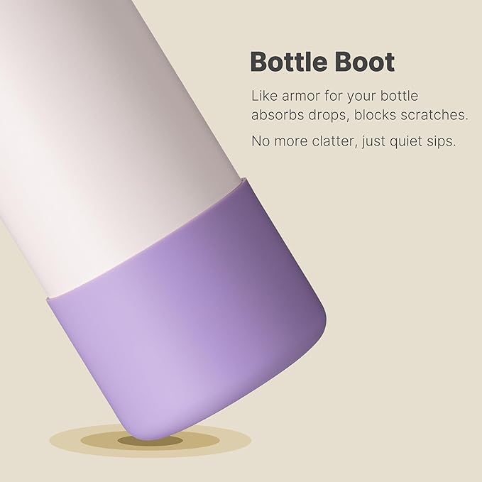 Boot for Owala 32 oz Twist/FreeSip/Flip Stainless Steel Water Bottle, Silicone Rubber Bottom Protector for Owala 32 oz Water Bottle (Purple)
