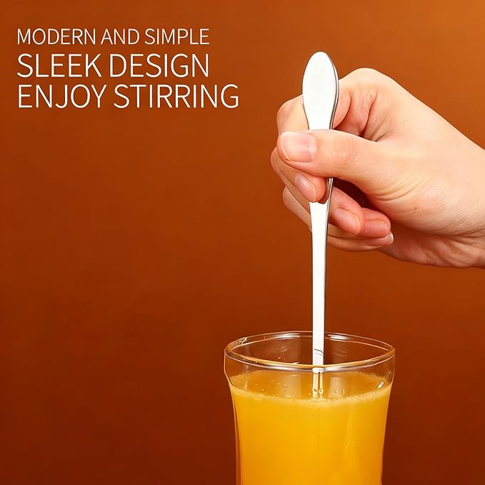 2 PCS Long Coffee Spoons,7.8 Inch Coffee Stirrers,Ice Tea Spoons,Stainless Steel Iced Tea Spoon for Coffee Bar Accessories Tea Mixing Cocktail Stirring Coffee Milkshake Cold Drink (7.8 inch)