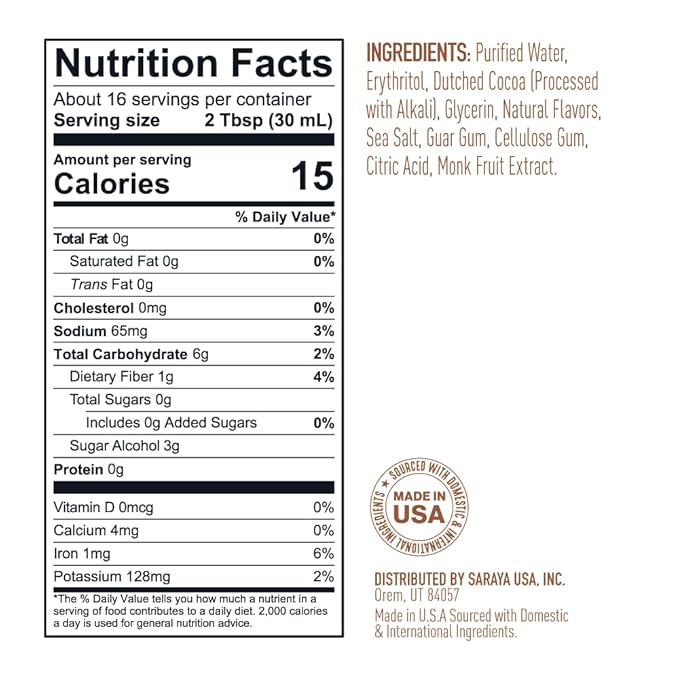 Lakanto Sugar Free Chocolate Sauce - Monk Fruit Sweetener with Erythritol, Perfect for Ice Cream, Coffee, Baking, Pancakes, Gluten Free Dessert Topping, Low Carb, Vegan, Keto Friendly (16 Fl oz)