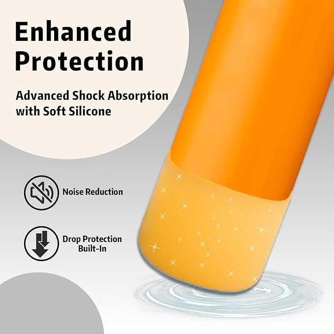 Silicone Boot for Owala 40oz Water Bottle – Anti-Slip Protective Cover, Bottle Boot, Base Cover Compatible with FreeSip, Sleeve for Stainless Steel Tumblers (Glitter Yellow, 40OZ)