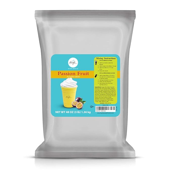 Angel Specialty Products, Blended Smoothie, Frappe Powder Mix, Passion Fruit [3 LB] [34 Servings]